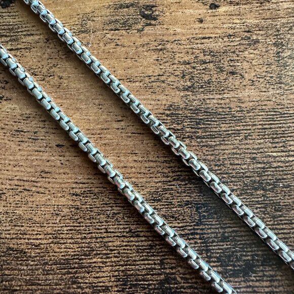 David Yurman Box Chain Necklace in Sterling Silver - 3.6mm - 22" - Picture 3 of 13